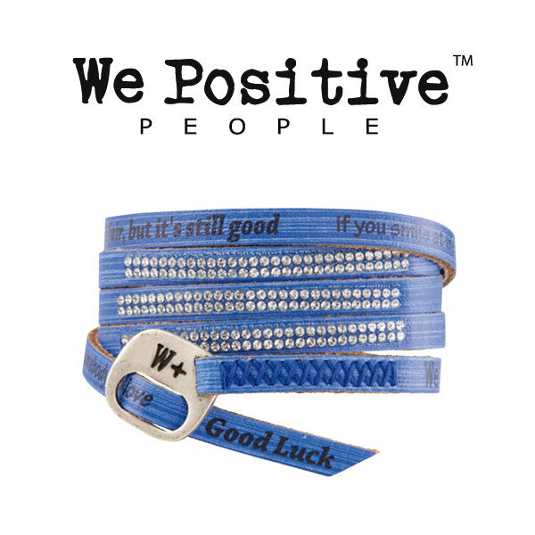 Bracciale We Positive Cobalt Collezione Luxury Pelle Swarovski WS010