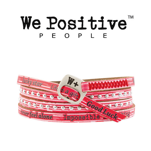 Bracciale We Positive Fucsia Fluo Collezione Holiday Pelle HD003