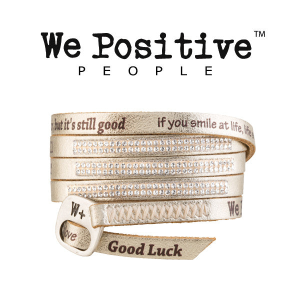Bracciale We Positive Gold Collezione Luxury Pelle Swarovski WS001