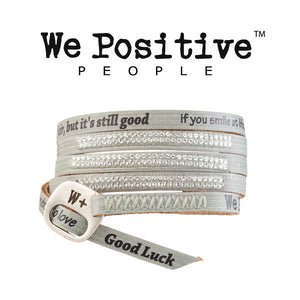 Bracciale We Positive Salvia Collezione Luxury Pelle Swarovski WS008