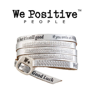 Bracciale We Positive Silver Collezione Luxury Pelle Swarovski WS002
