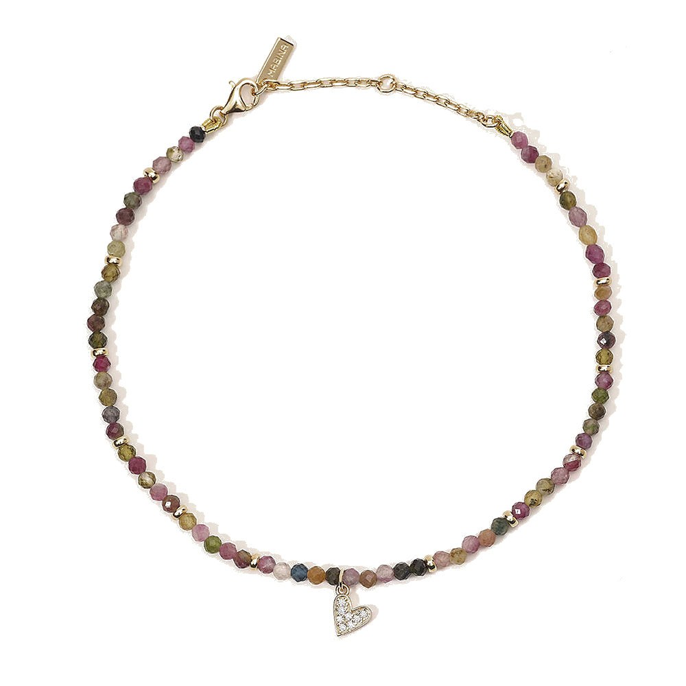 Cavigliera Donna in Argento con Tormalina Multicolor Mabina Gioielli