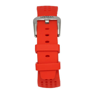 Cinturino Orologio Uomo Aviatore Locman in Silicone Rosso