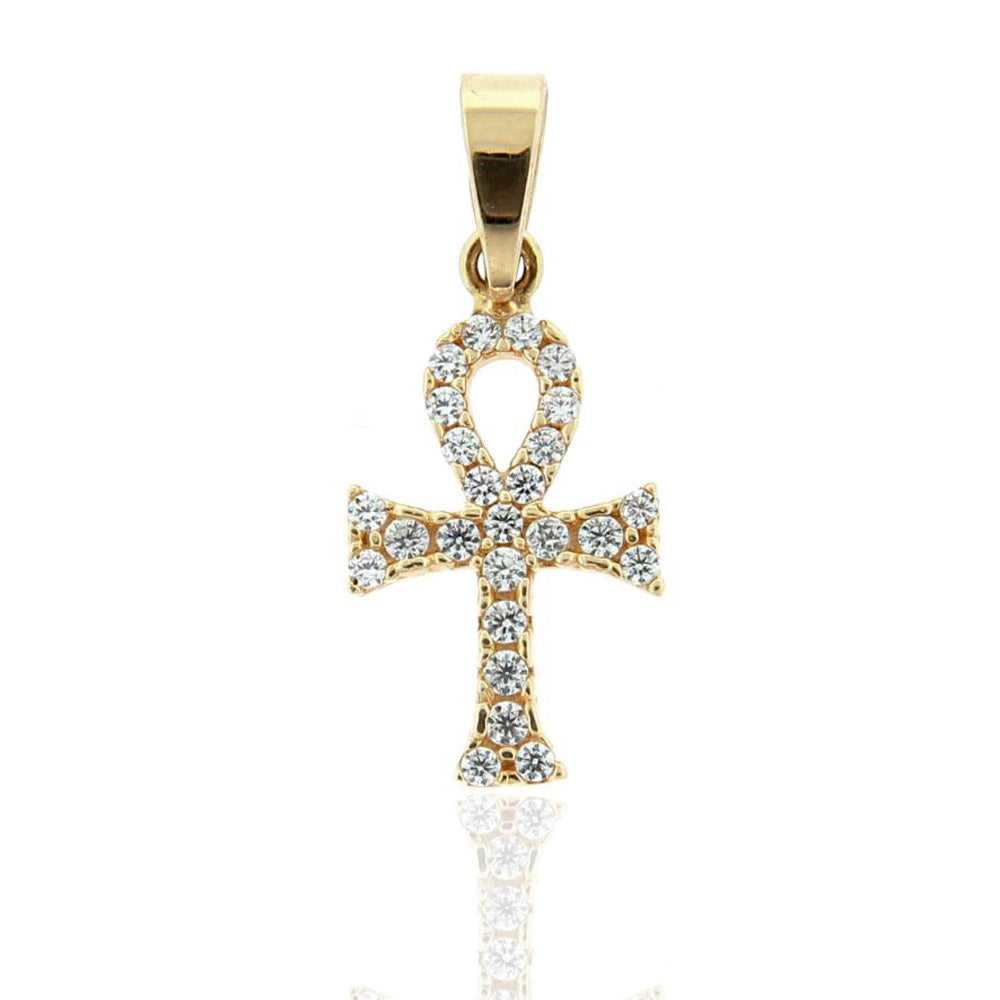 Ciondolo Croce In Oro Giallo 18kt (750) - Pendente Semplice Per Battesimo, Uomo/Donna, Bambini, Produzione Italiana - Foto 7