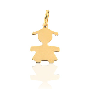 Ciondolo Donna Bambina in Oro Giallo