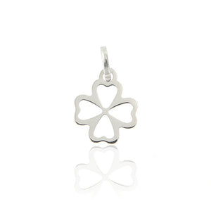 Ciondolo Donna Quadrifoglio in Oro Bianco