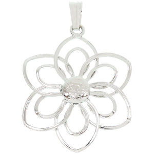 Ciondolo Fiore in Oro Bianco