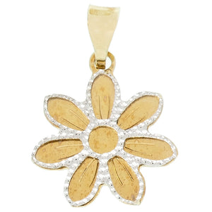 Ciondolo Margherita in Oro Bianco e Giallo