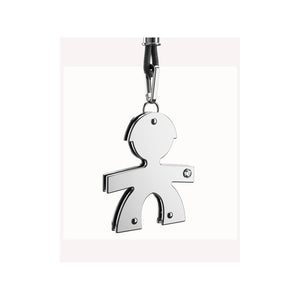 Ciondolo Maschietto Classici Diamantini Oro Bianco LBB009 - Le Bebè   