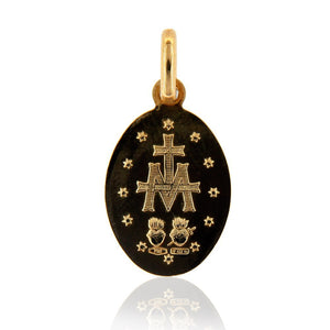 Ciondolo Medaglia Madonna Miracolosa in Oro Giallo