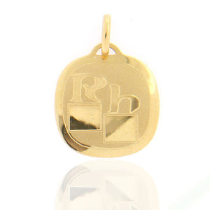 Ciondolo Medaglia Unisex Gruppo Sanguino in Oro Giallo