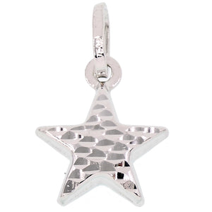 Ciondolo Stella Diamantata in Oro Bianco
