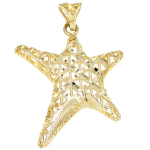 Ciondolo Stella Diamantata in Oro Giallo