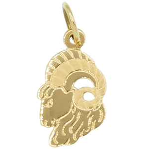 Ciondolo Unisex Zodiaco Ariete in Oro Giallo