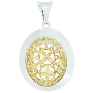 Ciondolo in Oro Bianco e Giallo