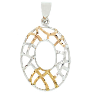 Ciondolo in Oro Bianco e Giallo