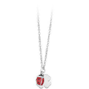 Collana Bambina Coccinella Smaltata in Argento Mabina Gioielli