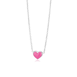 Collana Bambina Cuore Smaltato in Argento Mabina Gioielli