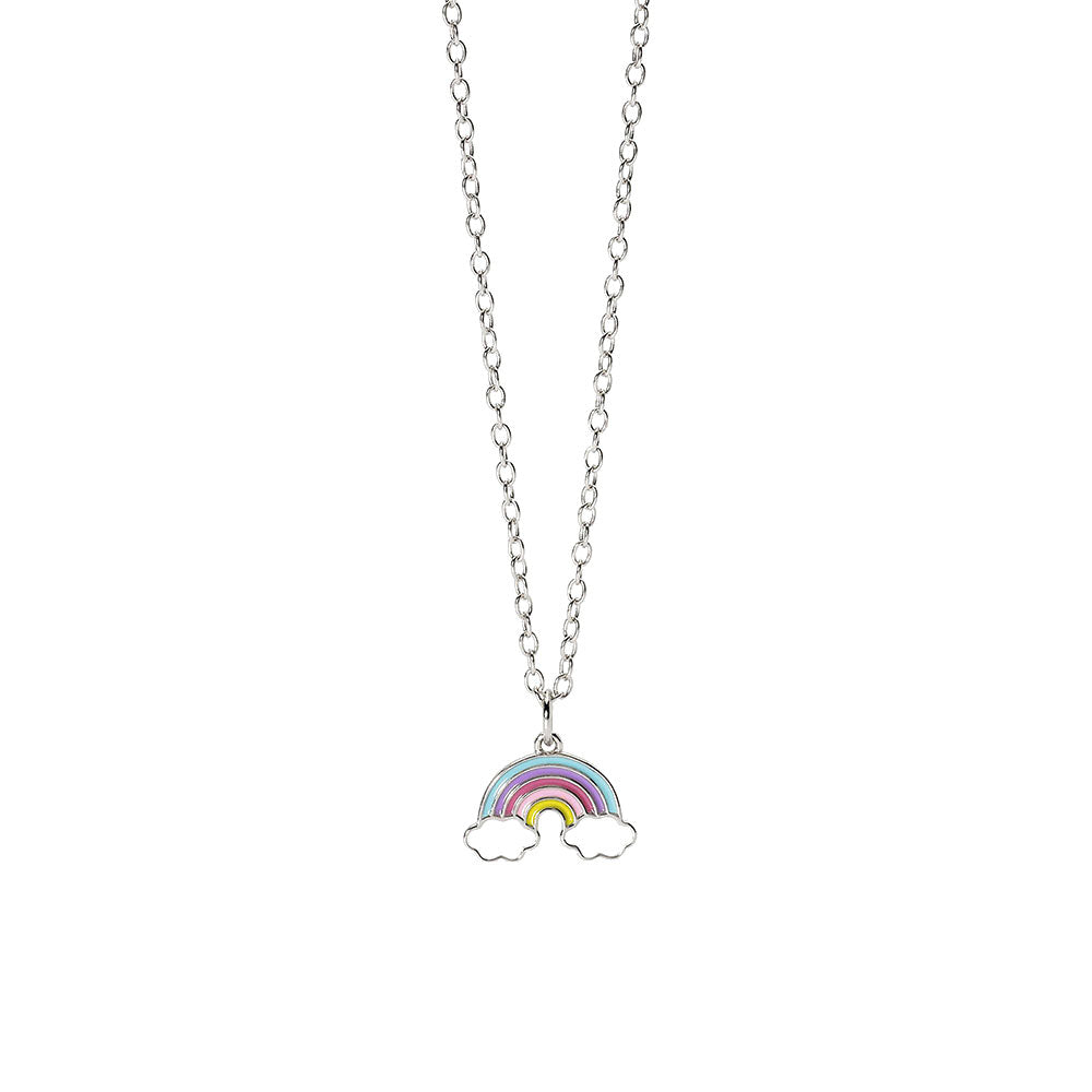 Cina Collana con barra corta baguette arcobaleno multicolore in argento sterling CZ 16-18 ″ Produttore e fornitore |Eshine