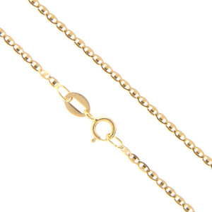 Collana Bambino Traversino in Oro Giallo Maglia Piena Diamantata