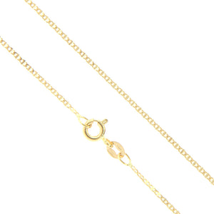Collana Bambino Traversino in Oro Giallo Maglia Piena Diamantata