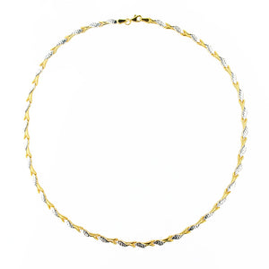 Collana Collier Donna in Oro Giallo e Bianco