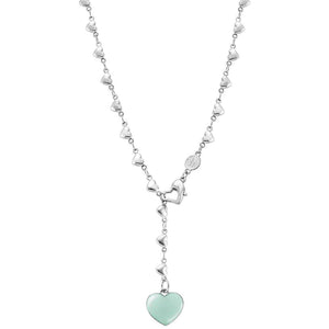 Collana Donna Acciaio Adorable Cuore Verde Acqua Nomination