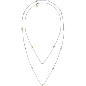 Collana Donna Acciaio Doppia Catena Gold con Cristalli Sunlight Breil