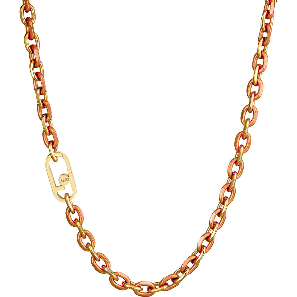 Collana Donna Acciaio Funny Colors Gold Arancione Liu Jo Luxury