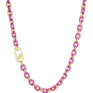 Collana Donna Acciaio Funny Colors Gold Rosa Liu Jo Luxury