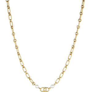 Collana Donna Acciaio Gold Icona con Perla Liu Jo Luxury