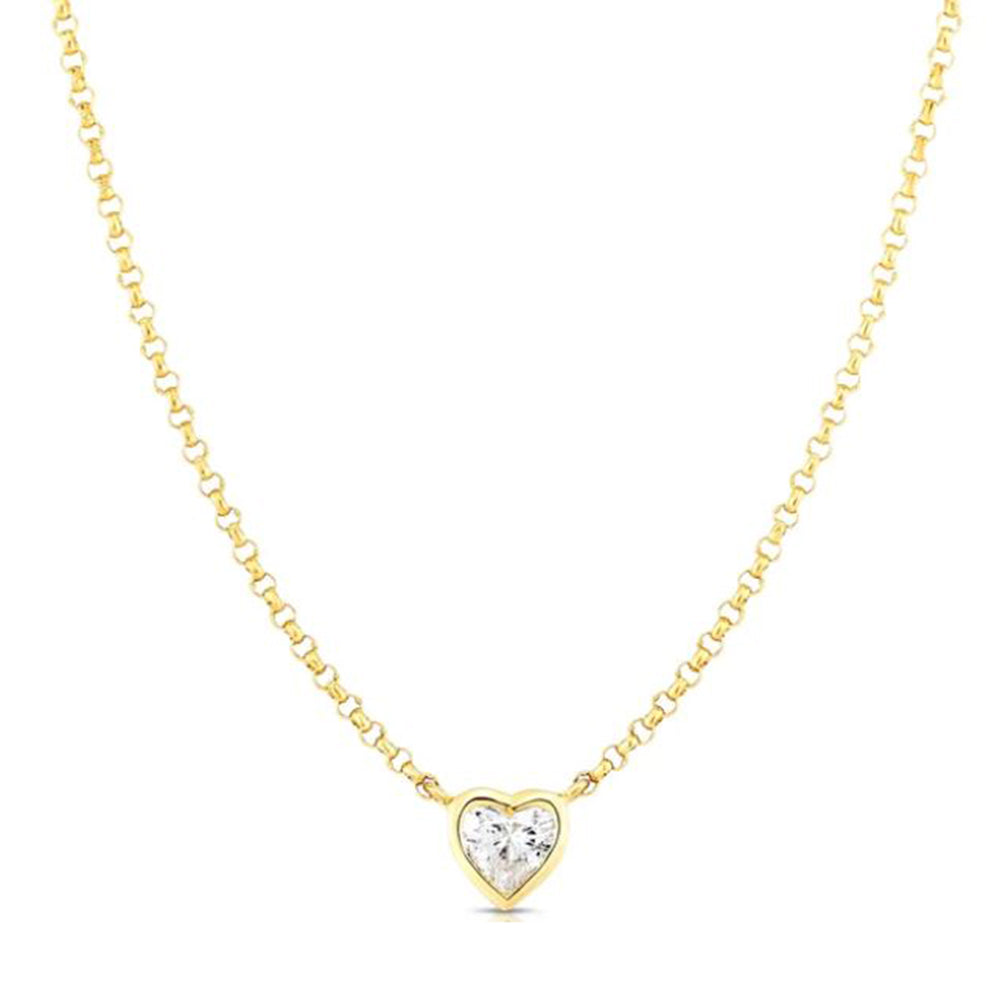 Ciondolo A Forma Di Cuore In Oro Giallo Massiccio 18k (750%) - Italia - Foto 9