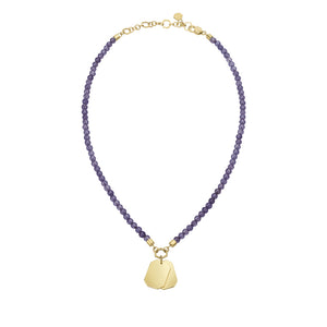 Collana Donna Acciaio Gold e Ametista Private Corde Breil