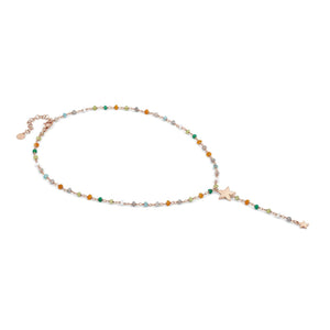 Collana Donna Acciaio Mon Amour ed Rainbow Stella Rose Pietre Mixed Nomination