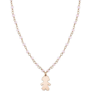 Collana Donna Acciaio Rose Bambina con Cristalli Mon Amour Nomination   