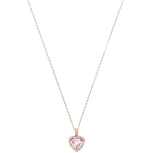 Collana Donna Acciaio Rose Cuore Cristallo Rosa Liu Jo Luxury