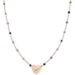 Collana Donna Acciaio Rose Cuore Cuore Mon Amour Nomination