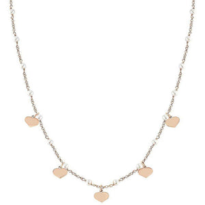 Collana Donna Acciaio Rose Cuore Cuori Mon Amour Nomination