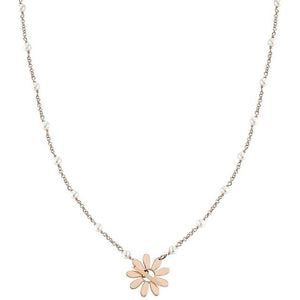 Collana Donna Acciaio Rose Cuore Margherita Mon Amour Nomination