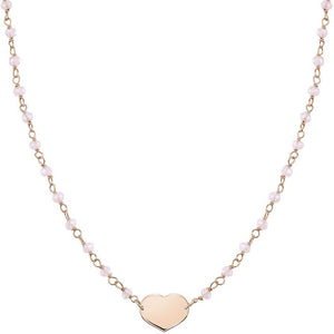 Collana Donna Acciaio Rose Cuore con Cristalli Mon Amour Nomination
