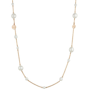 Collana Donna Acciaio Rose con Perle Bianche Liu Jo Luxury