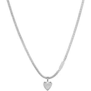 Collana Donna Acciaio Silver Cuore con Cristalli Liu Jo Luxury