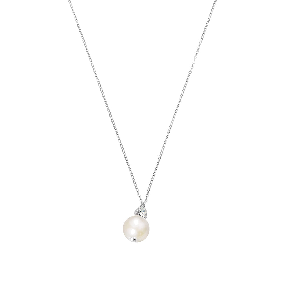 KAIA ~ 3 in 1 Collana in ACCIAIO INOSSIDABILE tripla con perle e croci