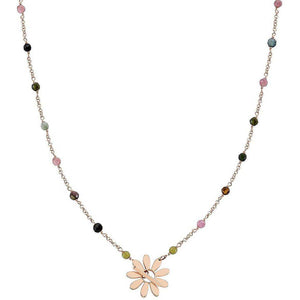 Collana Donna Acciaio e Argento Rose Margherita Mon Amour Nomination