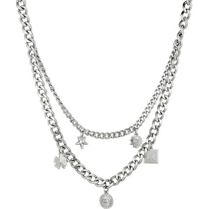 Collana Donna Acciaio e Charm Liu Jo Luxury