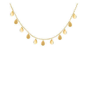 Collana Donna Argento Gold Cosmic Drop Goccia Punti e Lucido Diva Gioielli