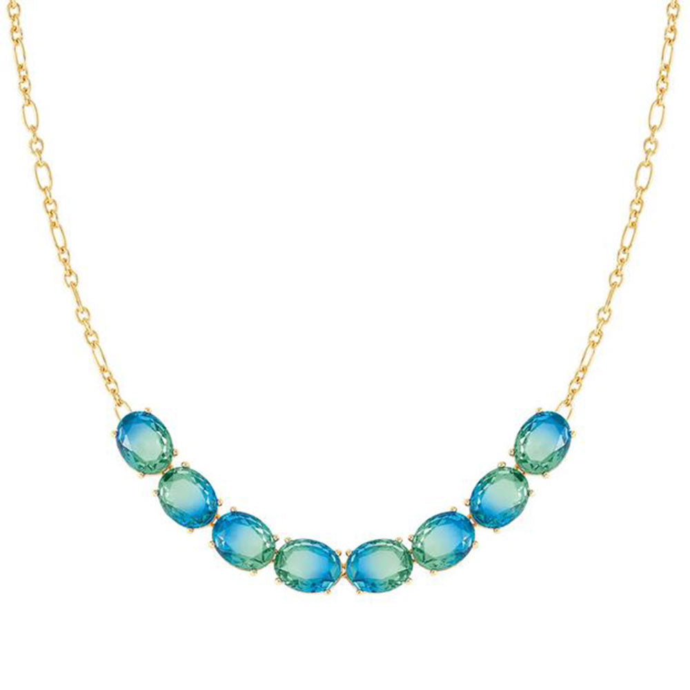 Collana Donna Argento Gold Symbiosi Blu Verde Nomination