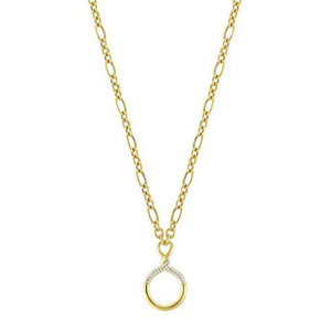 Collana Donna Argento Oro Giallo e Cubic Zirconia Endless Cerchio Nomination