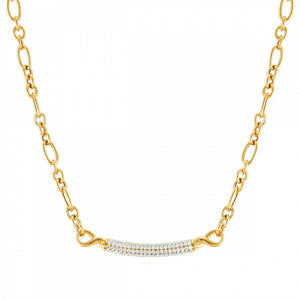 Collana Donna Argento Oro Giallo e Cubic Zirconia Endless Nomination