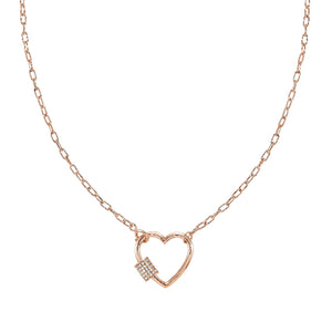 Collana Donna Argento Oro Rosa Charming Cuore Nomination